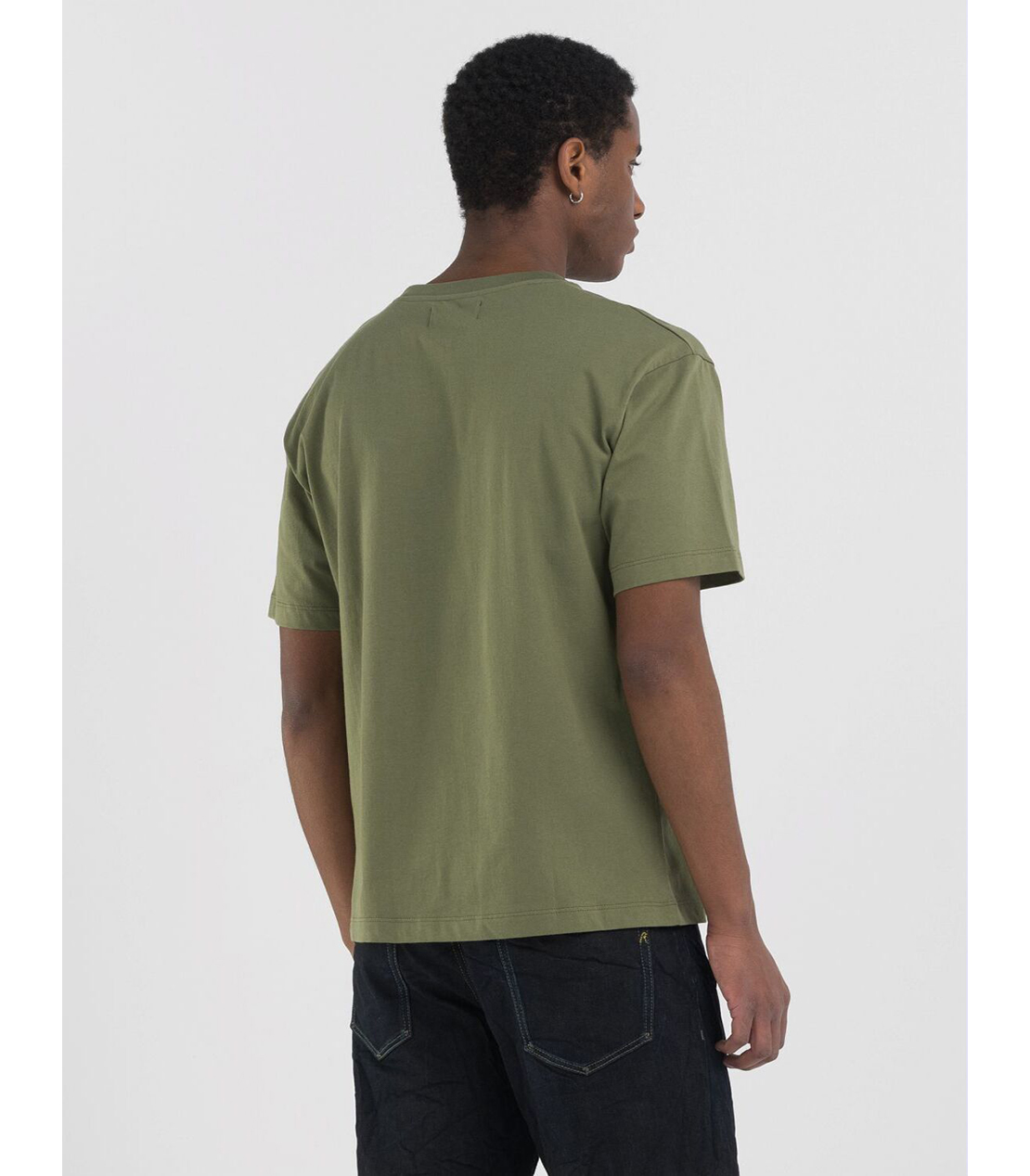 コットンジャージー タイガーグラフィックプリントTシャツ 詳細画像 アーミーグリーン 2